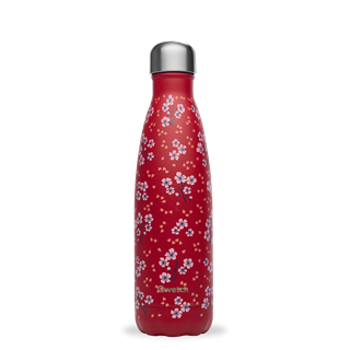 Qwetch Bouteille isotherme inox hanami rouge 500ml - 10193